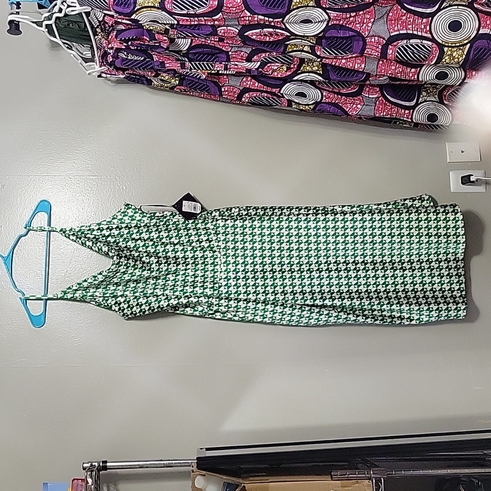 Ava and Viv 3x Green and White Party Dress